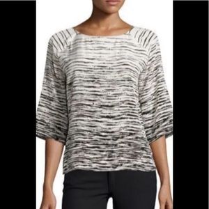 Vince Silk Striped Shirt